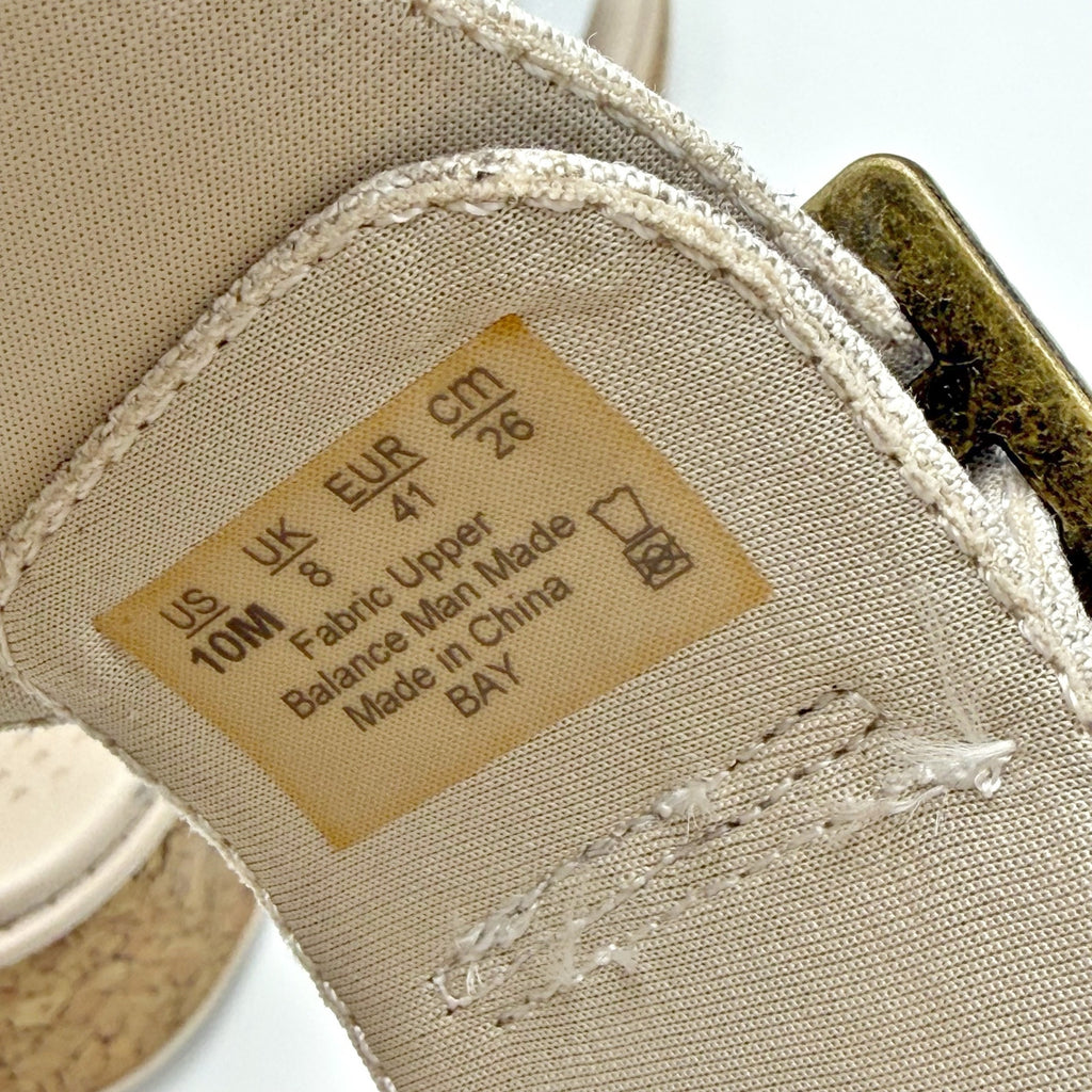 Bzees Womens Bay Wedge Sandals US 10 M EU 41 Beige Tan NIB