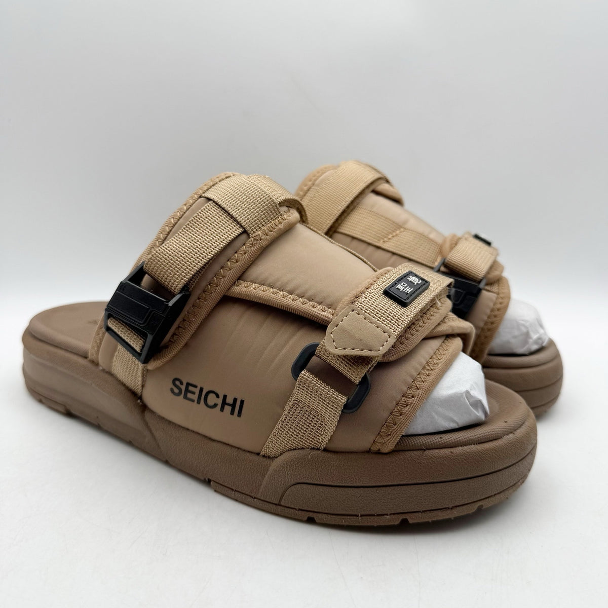 Seichi Mens Yoroi V2 Slide Sandals Size 8 EU 41 Mocha Brown NIB