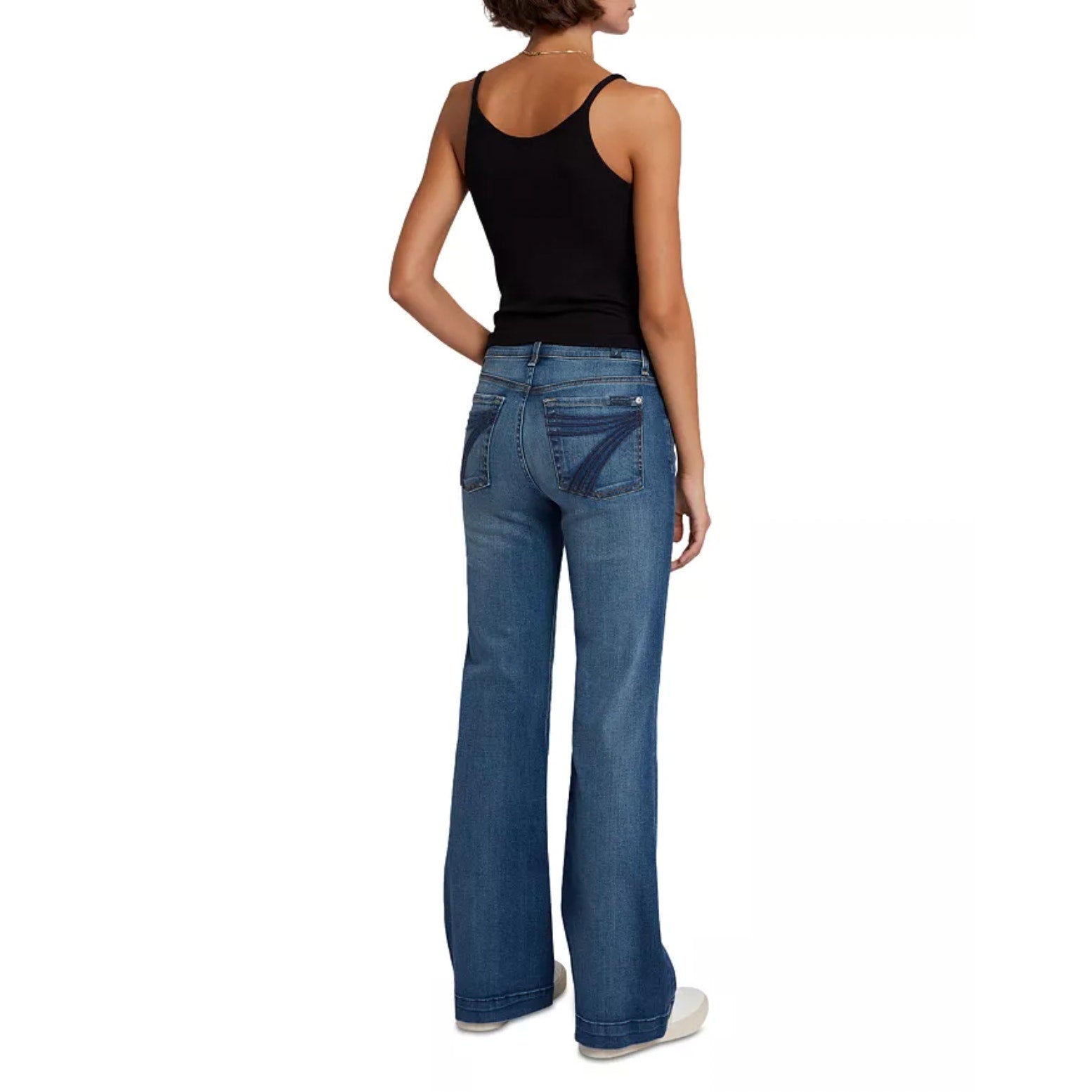 7 FOR ALL MANKIND Tailorless Dojo Jeans Size 31 Blue Disautlght Wash NWT