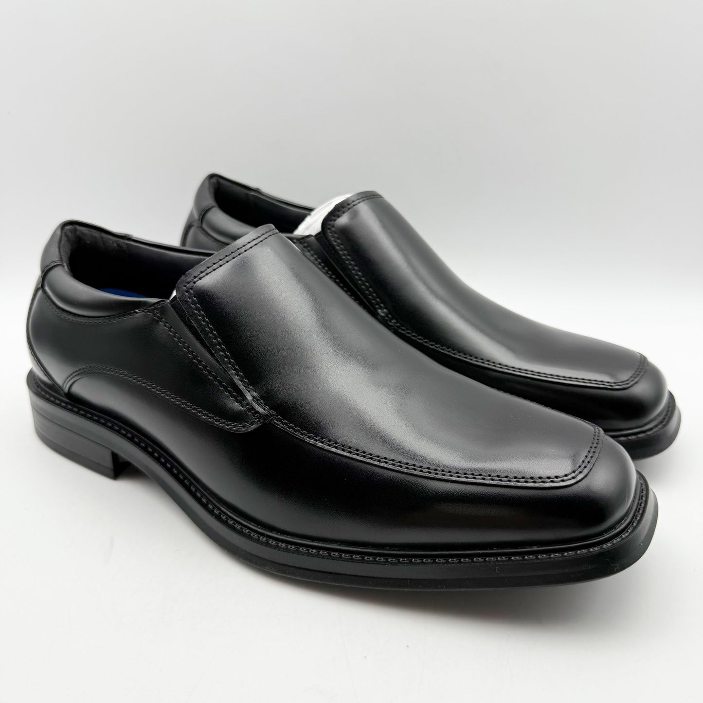 Dockers Mens Lawton Loafers US 11.5 Wide EU 45 Black Leather Slip On NIB