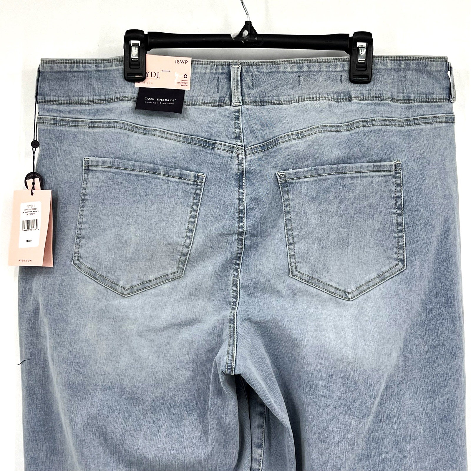 NYDJ Womens Major Wide Leg Capri Jeans 18W PETITE Daybreak Light Blue NWT