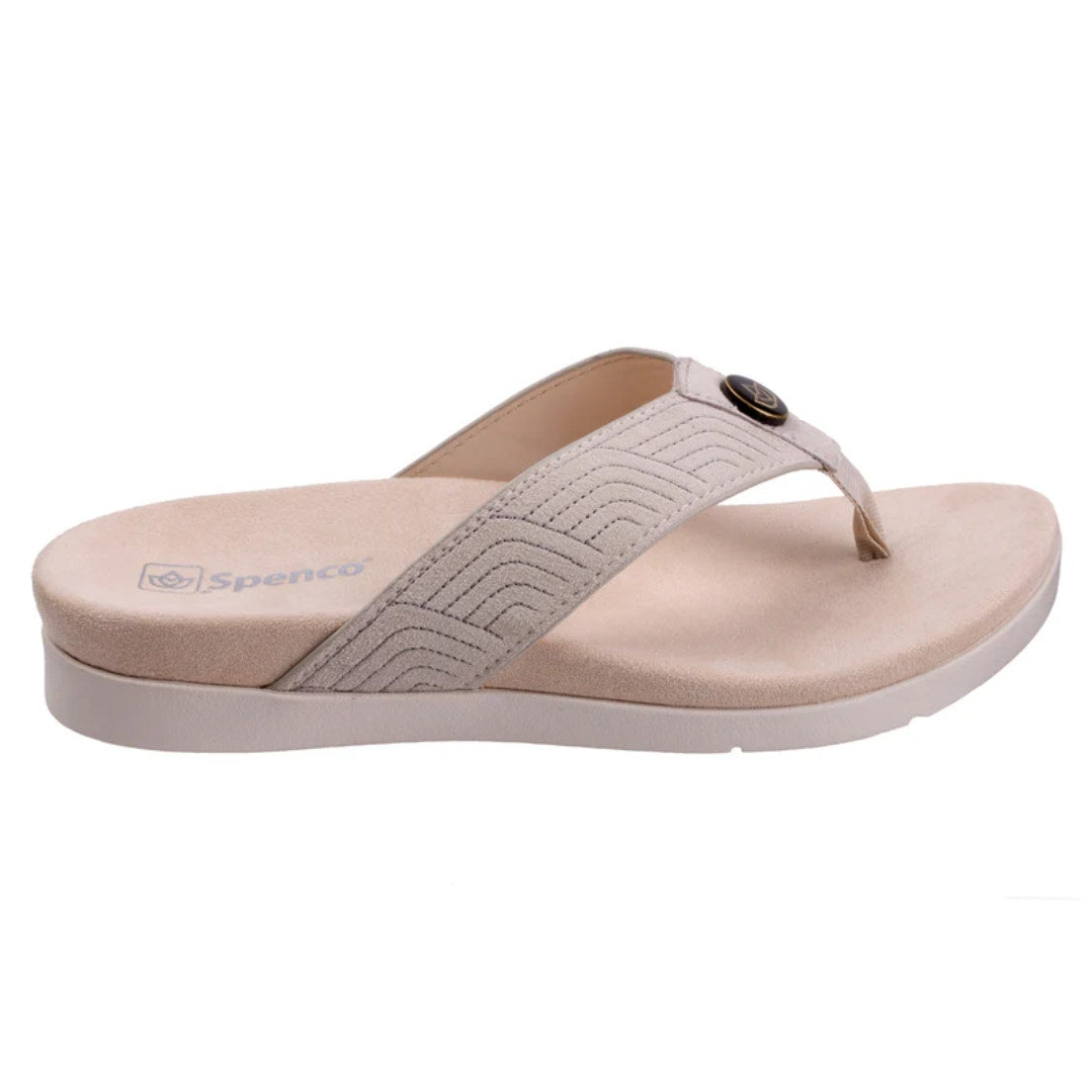 Spenco Waco Women's Laguna Ellie Flip Flop Sandal Size 5.5 WIDE Cloud Beige NIB