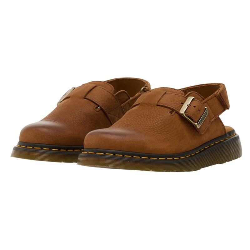 Dr. Martens Jorge II Slingback Mules WOMENS 11 MENS 10 Brown Suede Clogs NIB