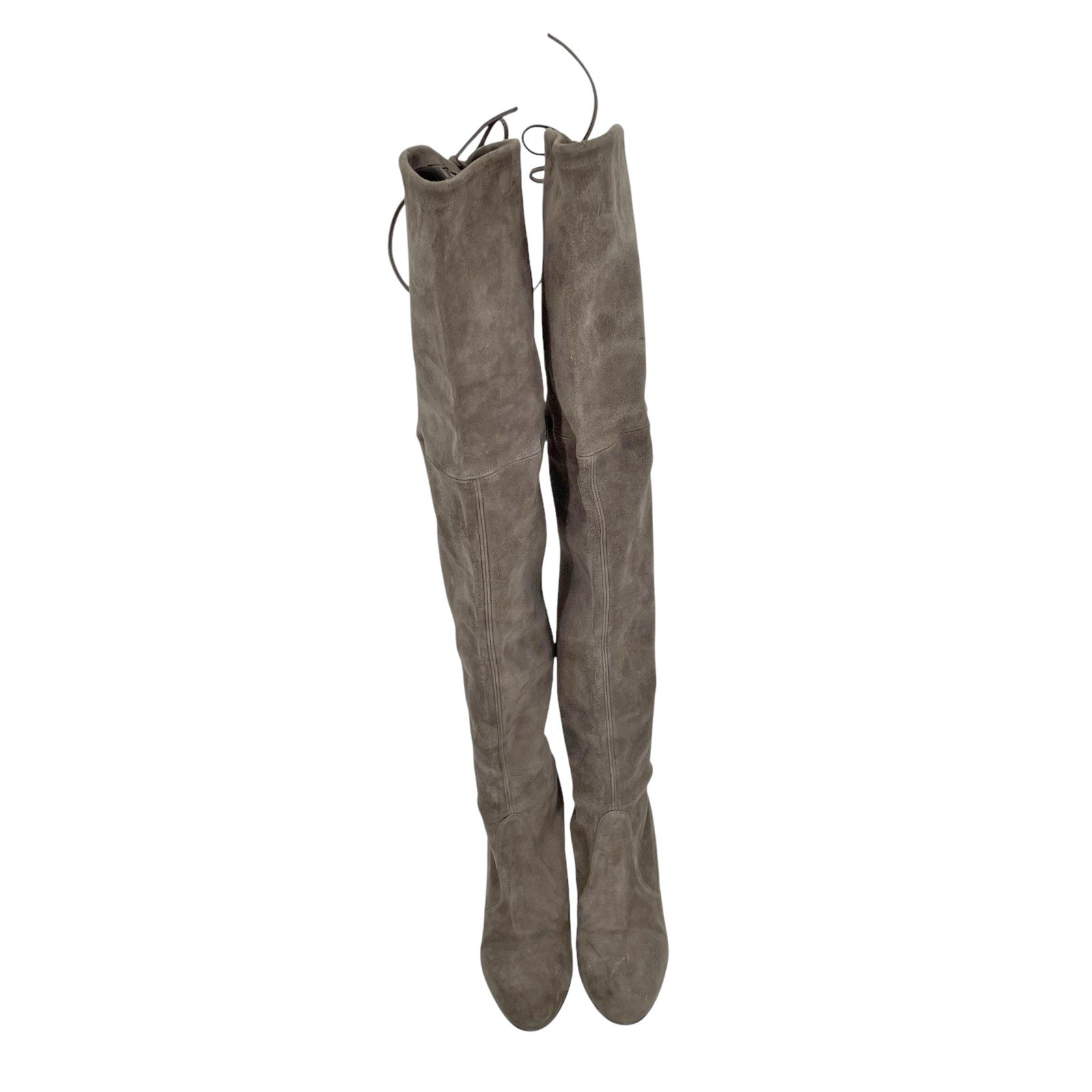 Stuart Weitzman Womens Highland High Heel Over the Knee Boot US 6 Grey Suede GUC