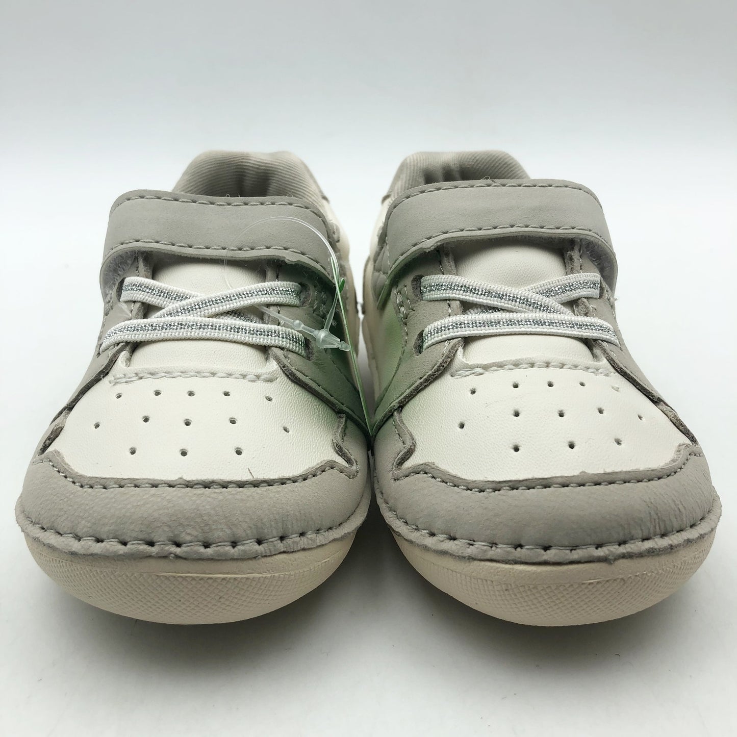 Stride Rite Girl SM Waverly Ecru Sneaker Size 4 Wide Toddler Shoes Off White NIB