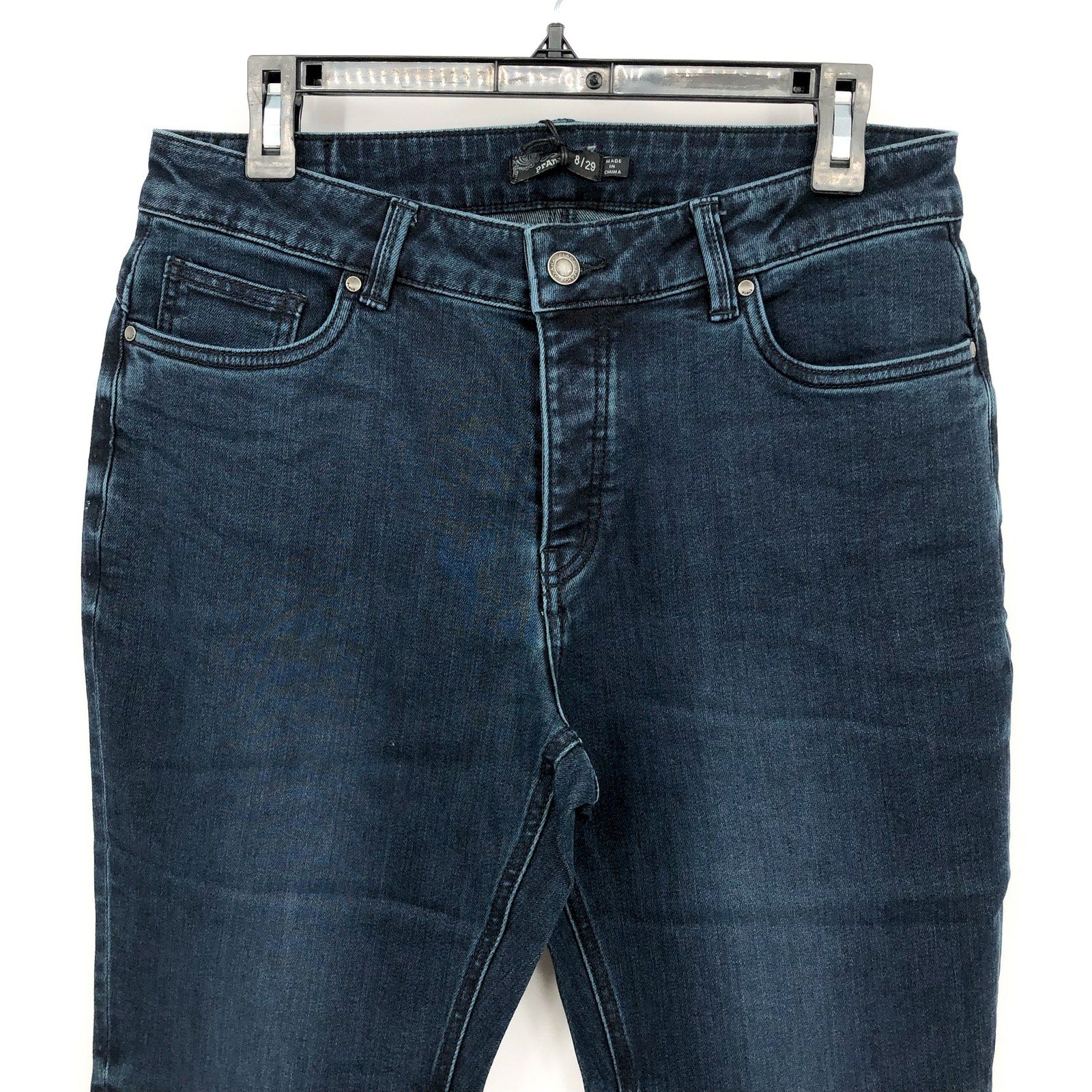 PRANA Women's Buxton Jeans Size 8 29x27 Deep Blue Stretch Mid-Rise Boyfriend NWT