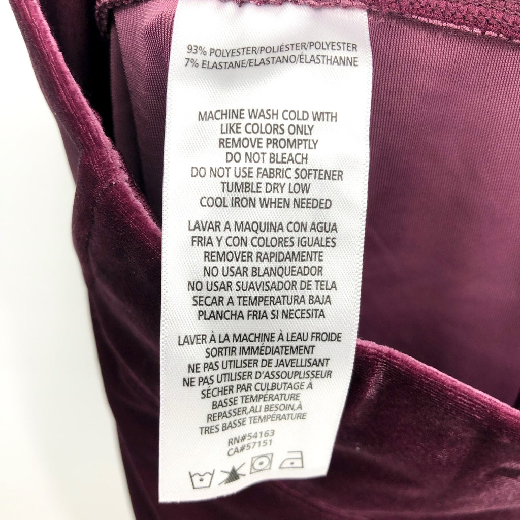 TOMMY HILFIGER Women's Velvet Active Leggings Crushed Grape XS