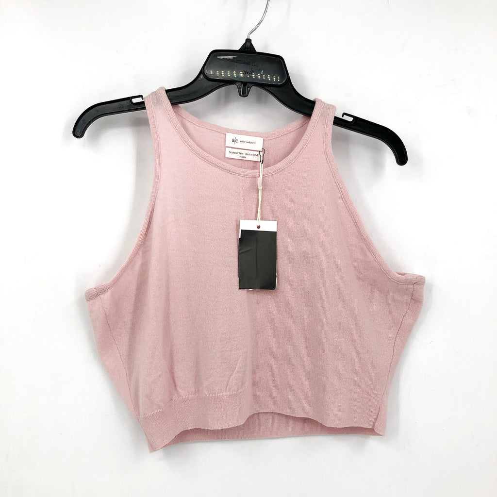 ACTIVE CASHMERE Women's Cashmere Tank Top XL Pale Pink Racerback NWT