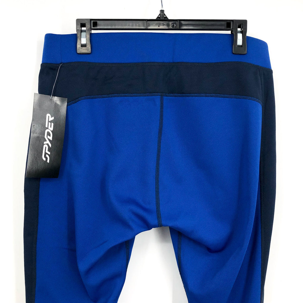 SPYDER Women's Charger Pants Large Electric Blue Base Layer Leggings NWT