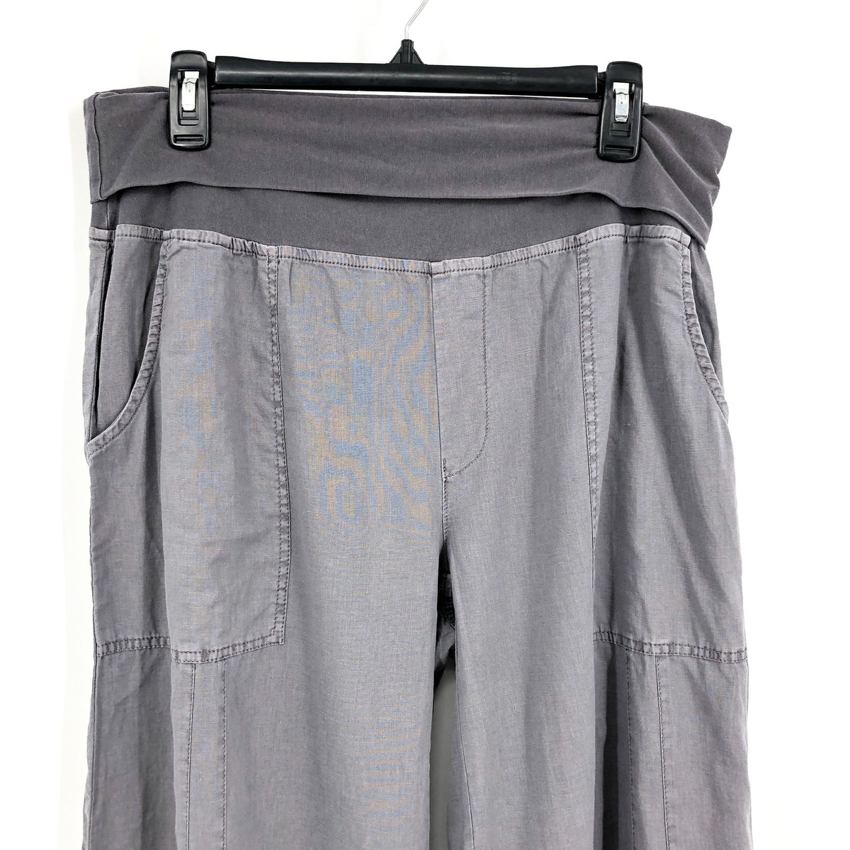 XCVI Womens Garni Crop Casual Pants Large Gray Nebulous Pigment Wide Leg NWT