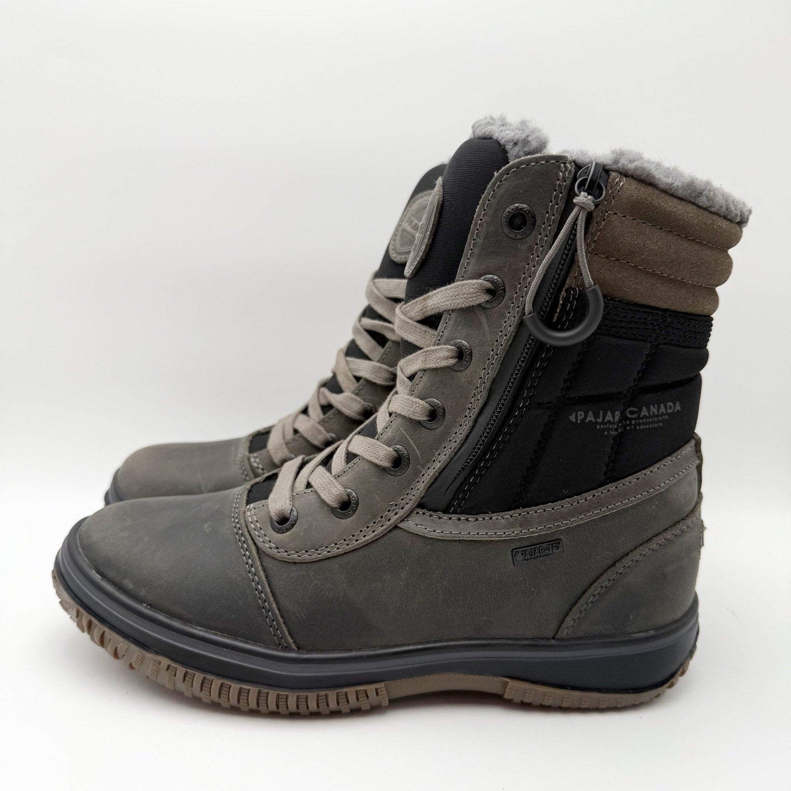 Pajar Mens Canada Trooper 3.0 Ankle Boots EU 40 US 7 Grey Black Waterproof NIB