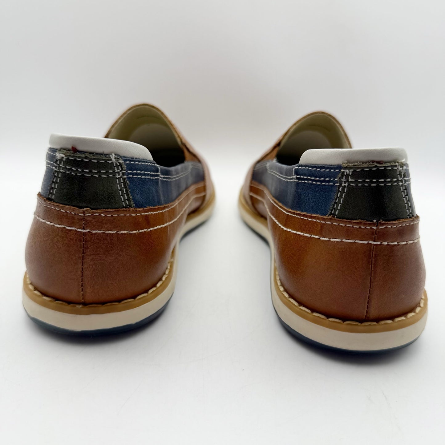 PIKOLINOS Mens Jucar Slip On Loafers EU 41 US 8 Blue Brown Leather NWOB