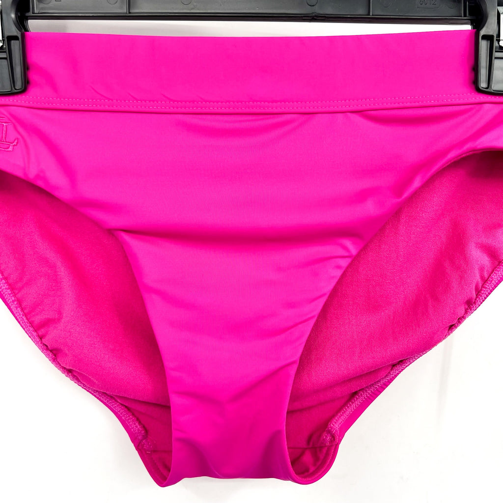 LAUREN RALPH LAUREN Classic Band Hipster Bikini Bottom Size 6 Freesia Pink NWT
