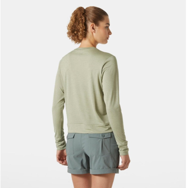 HELLY HANSEN Women's Sval Long Sleeve Shirt Large Green Light Lav Crewneck NWT