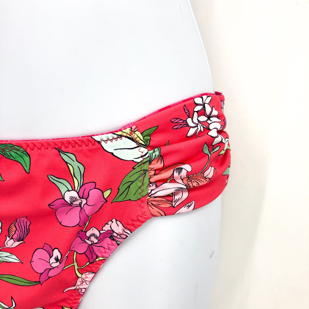 TOMMY BAHAMA Summer Floral Reversible Hipster Bottom Large Passion Pink NWT