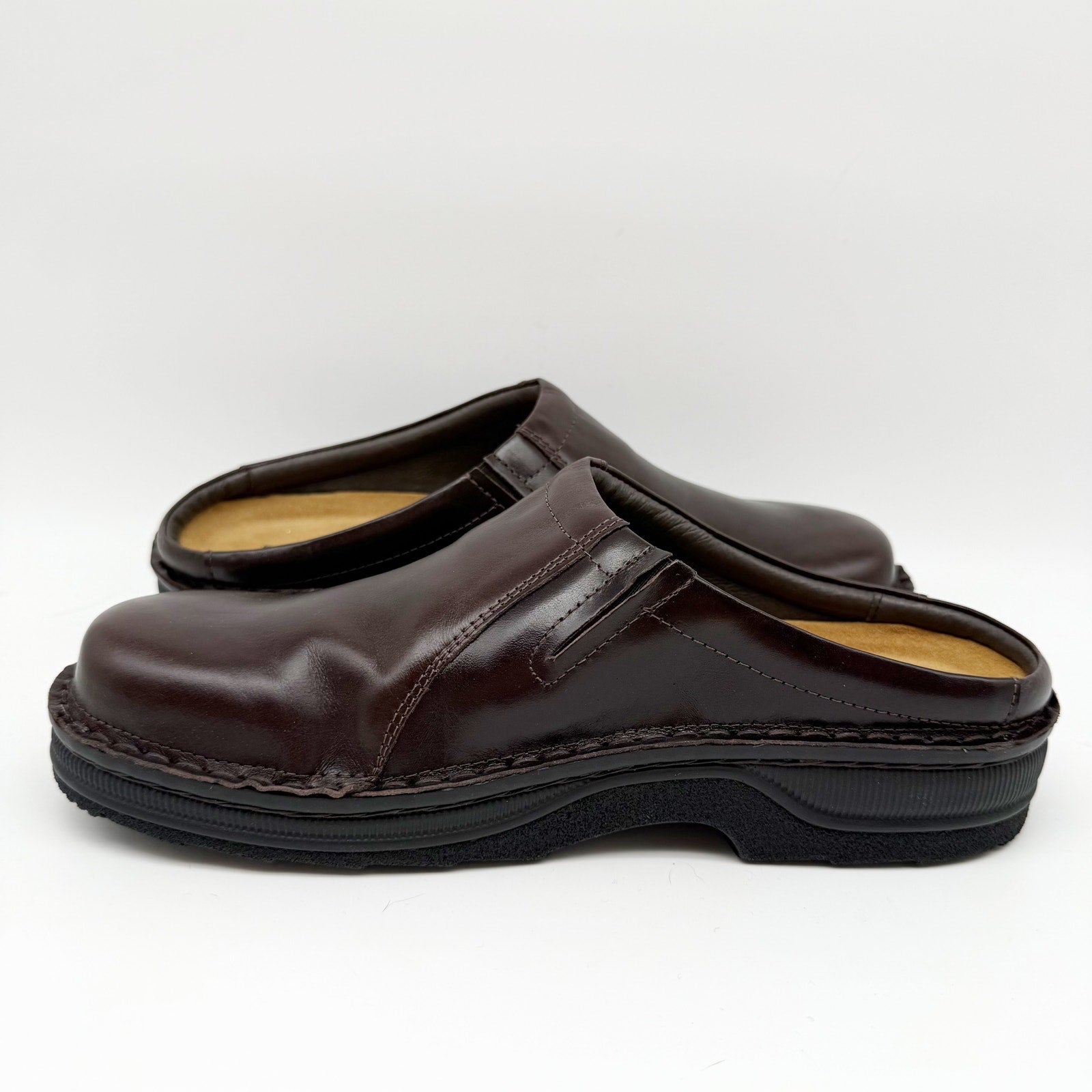 Naot Mens Bjorn Clogs EU 41 US 8 Dark Brown Leather Slip On NIB