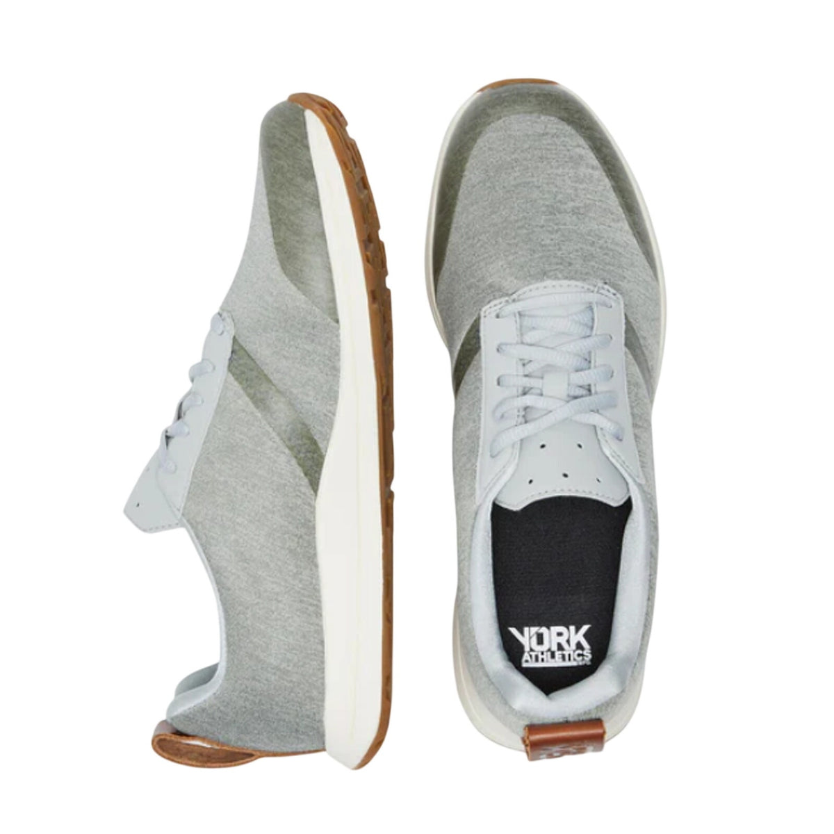 YORK Athletics Mens Henry Runner Sweatshirt Sneakers US 8.5 Grey Heather NIB