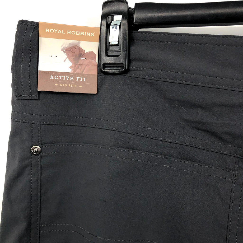 ROYAL ROBBINS Men's Active Traveler Stretch Pants 42x32 Grey Asphalt NWT