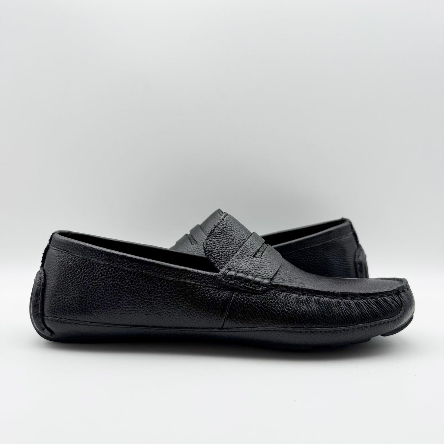 Cole Haan Mens Wyatt Slip On Penny Driver Loafer US 8.5 M Black Leather NIB