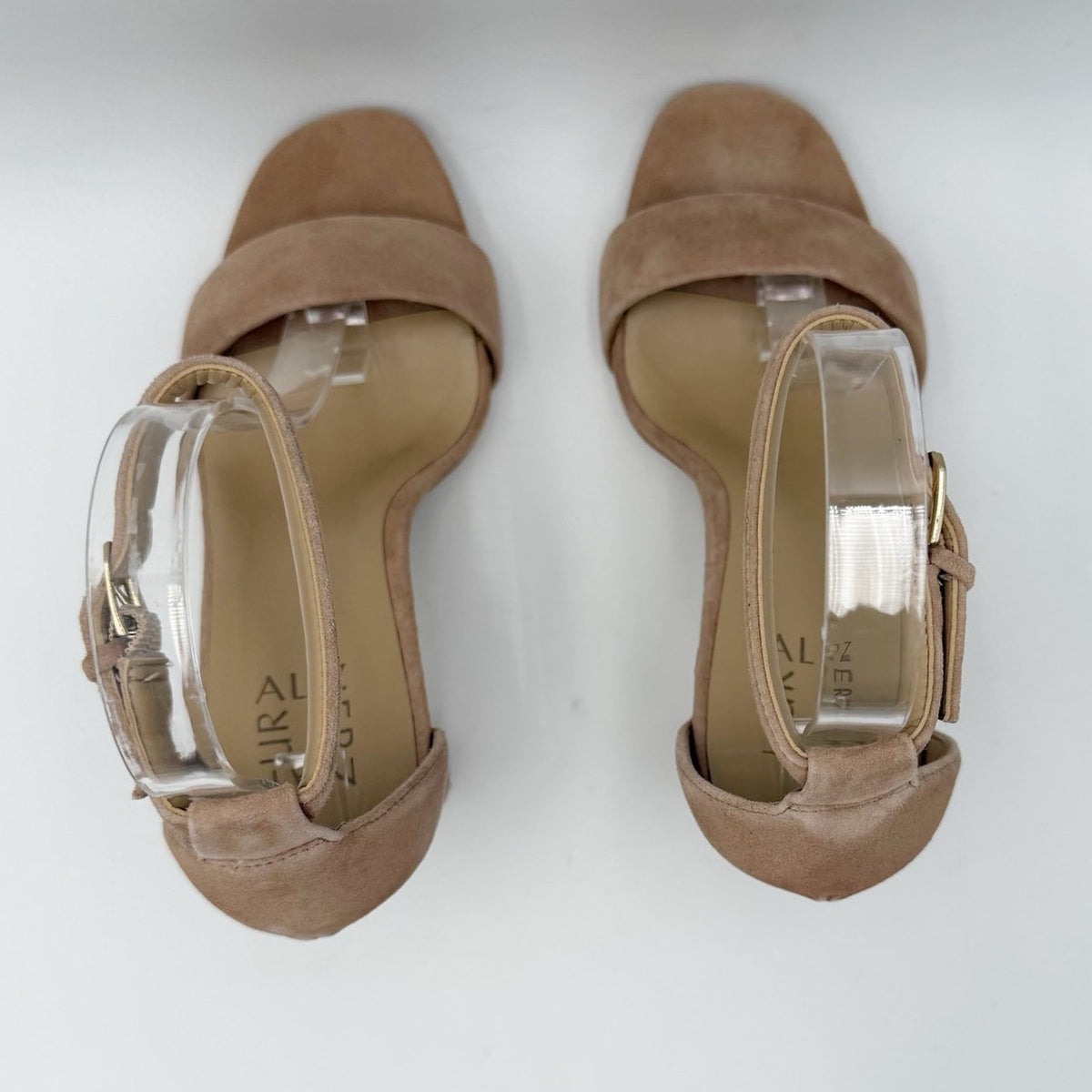 Naturalizer Womens Joy Heeled Dress Sandals Size 6 Wide Tan Suede NWOB