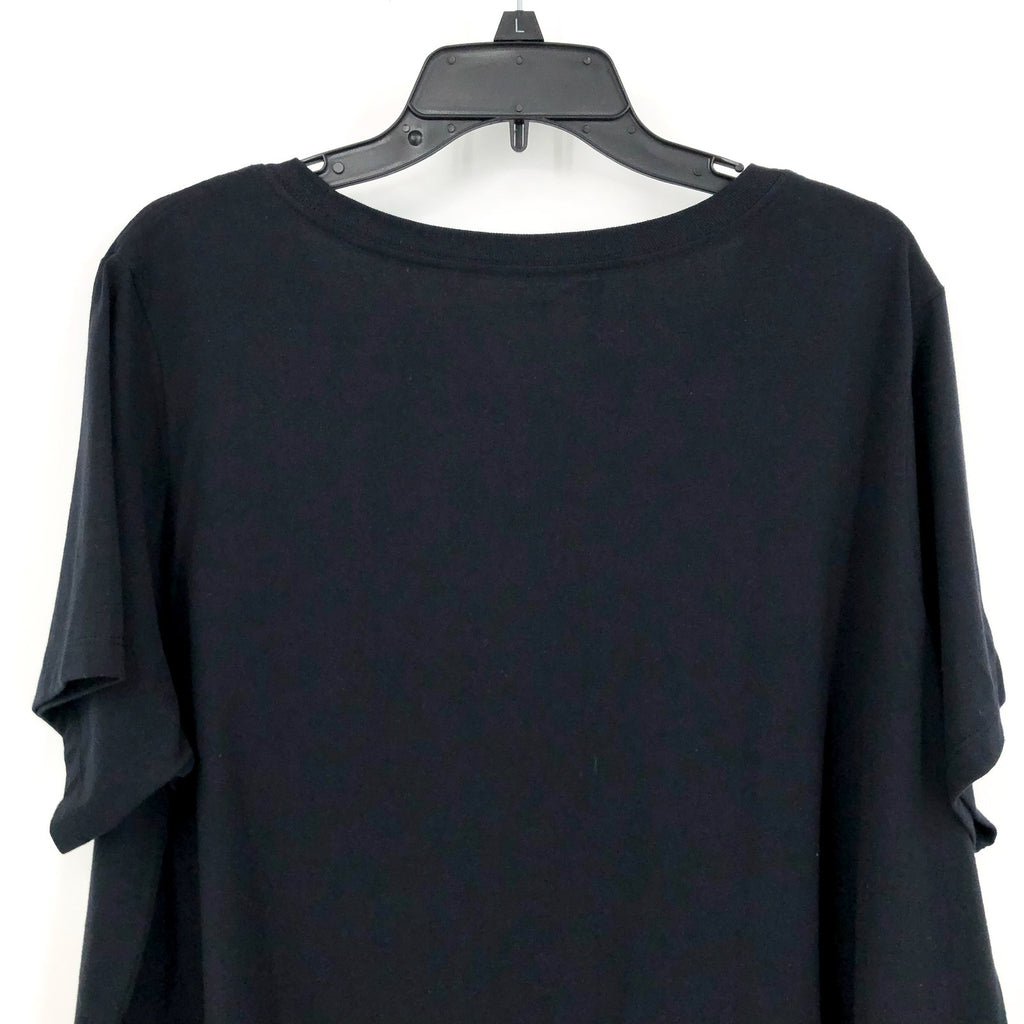 NIKE Women's Club Essentials Logo T-shirt 2X Black Short Sleeve NWT