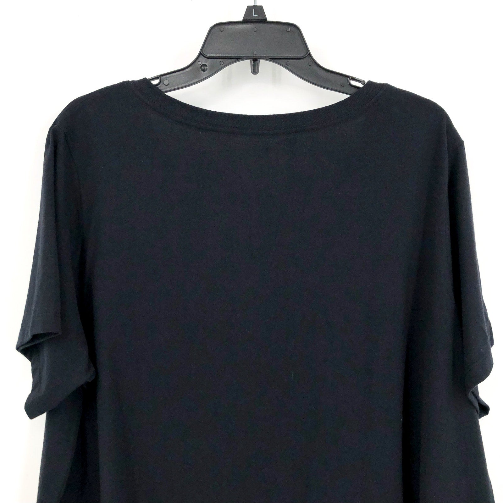 NIKE Women's Club Essentials Logo T-shirt 2X Black Short Sleeve NWT