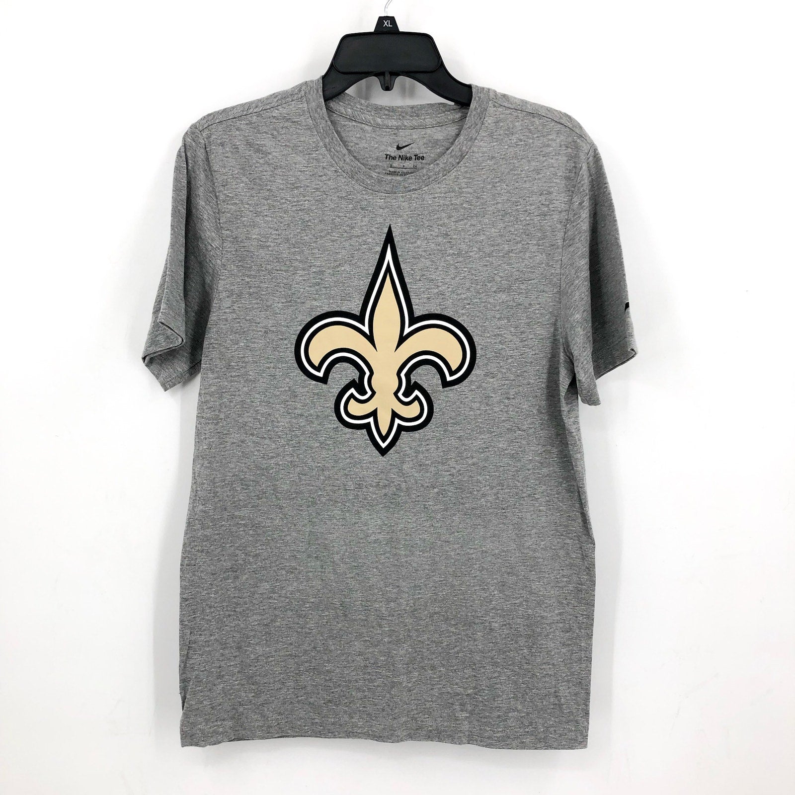 NIKE Men's NFL New Orleans Saints Logo T-Shirt Small Heather Grey NWOT N199-06G