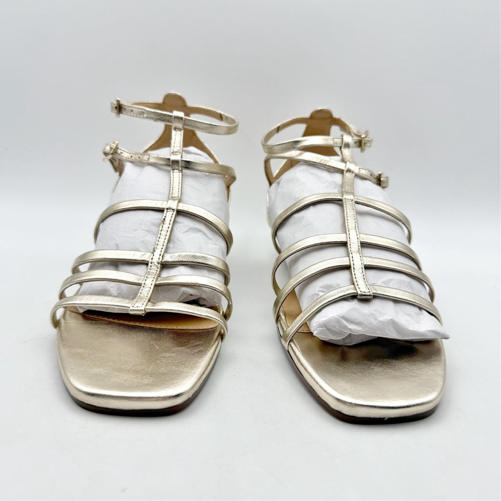 Seychelles Womens Luxurious Wedge Sandals US 6 Gold Leather Gladiator NWOB