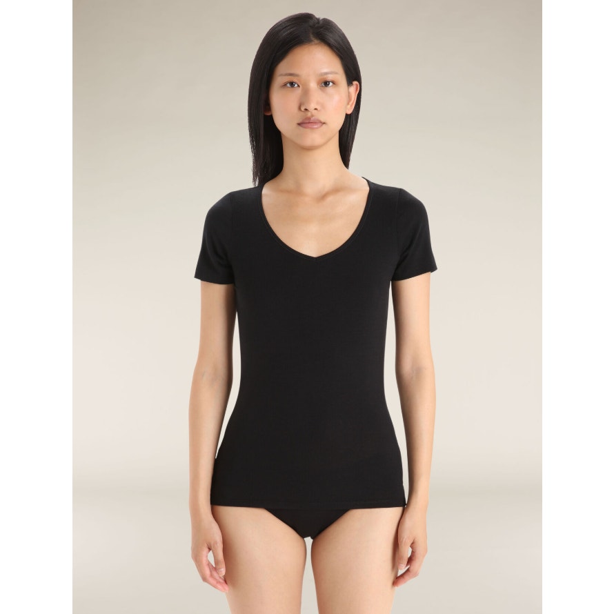 SMARTWOOL Women's Merino 150 Siren Tshirt XL Black Short Sleeve Sweetheart NWT