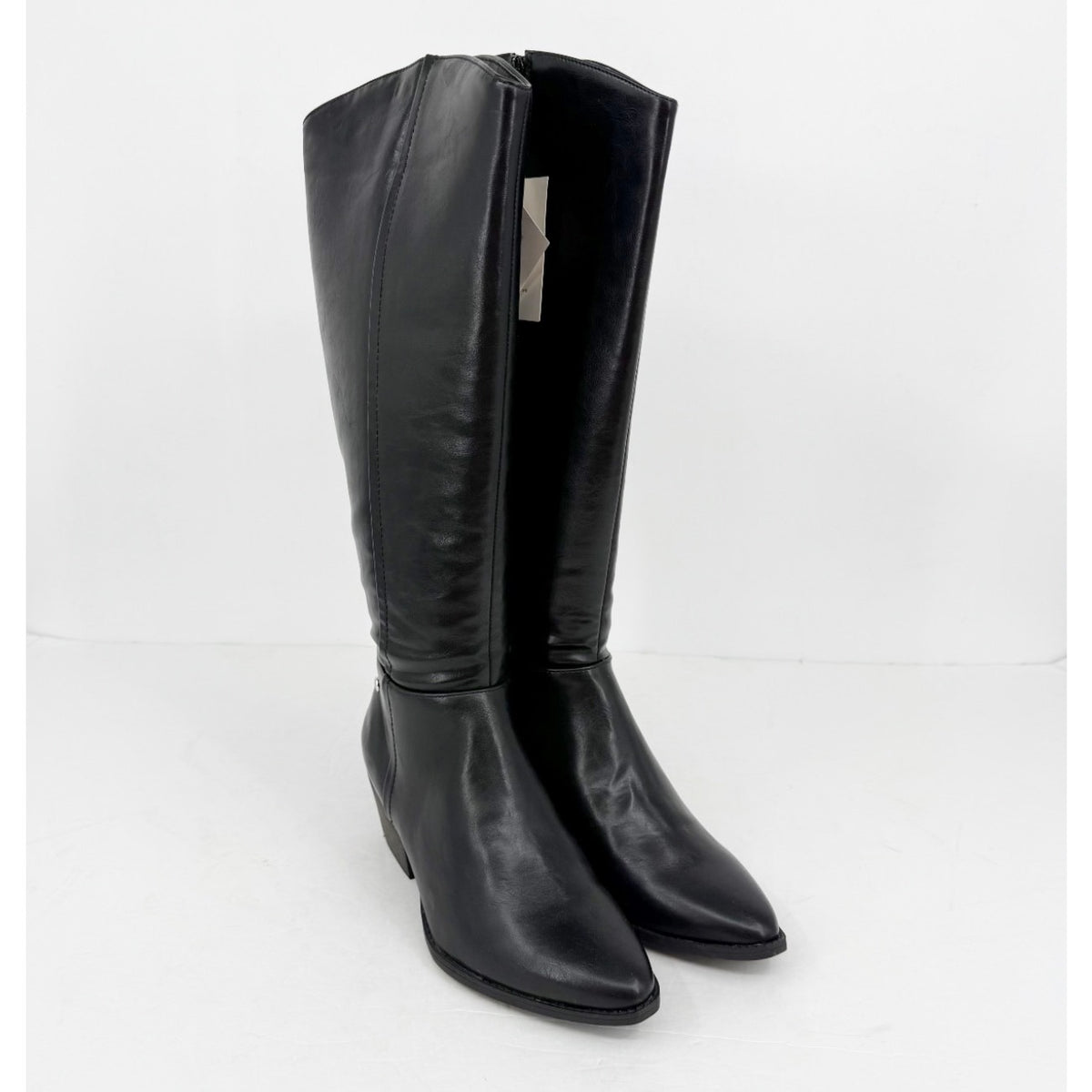 LifeStride Women's Reese Wide Calf Boot Size 8.5 Wide EU 39 Black Leather NWOB