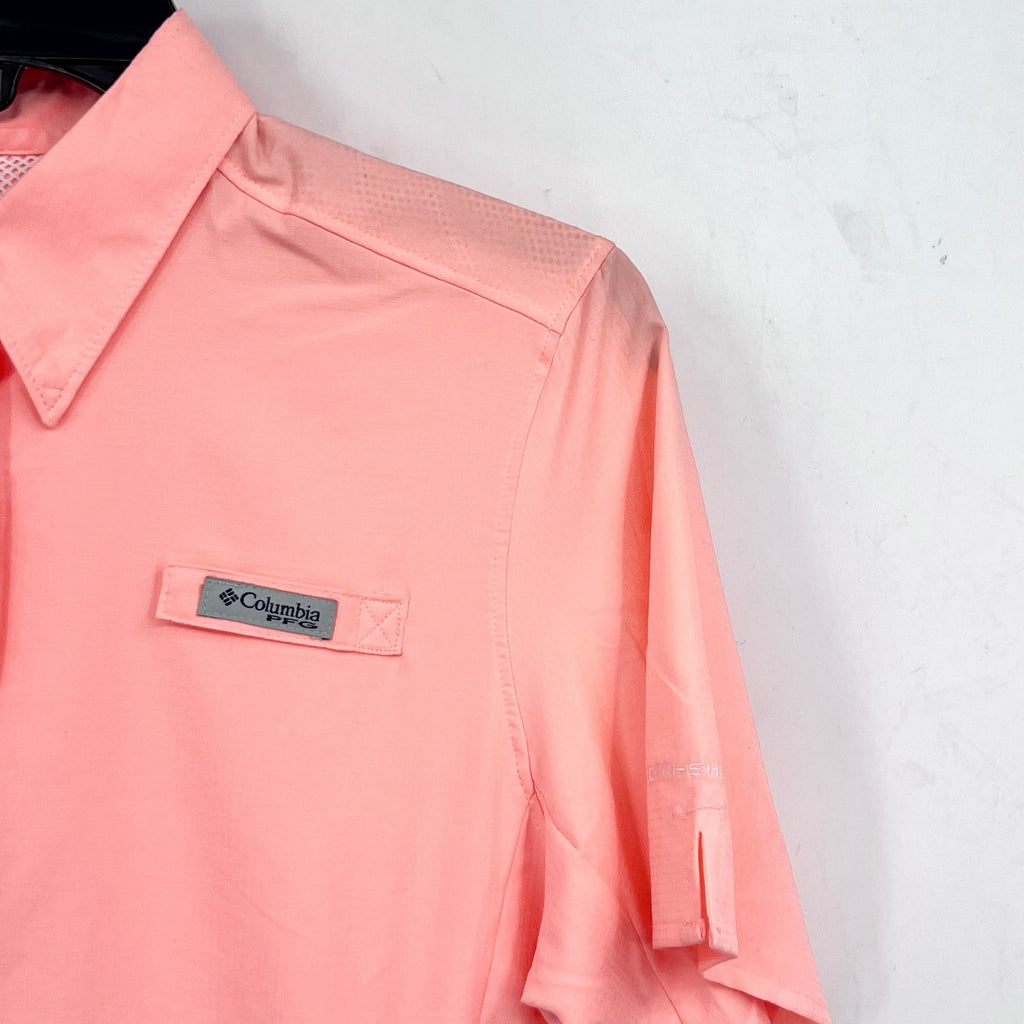 COLUMBIA Women's PFG Tamiami II Short Sleeve Shirt XS Pink Coral UPF 40+ NWT