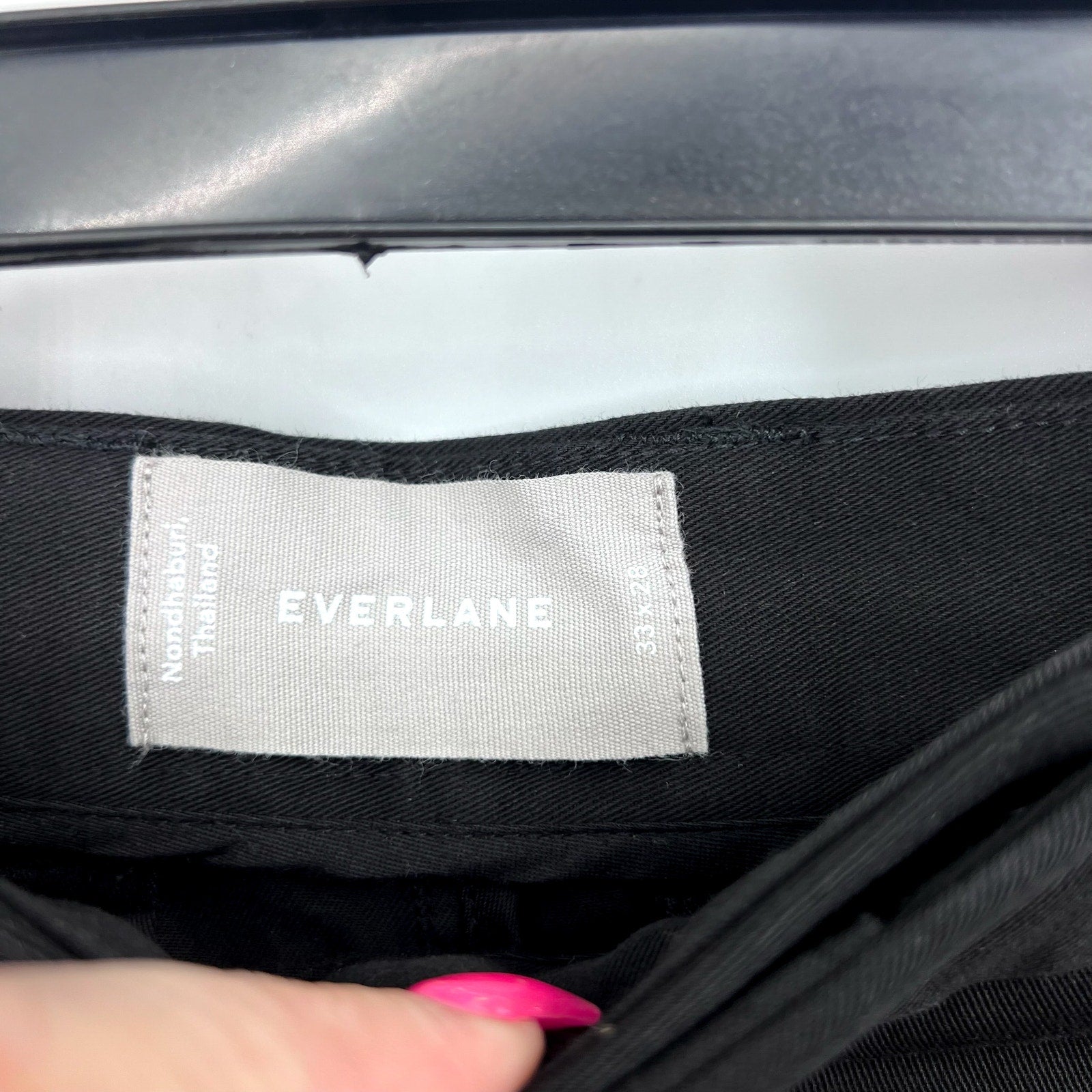 EVERLANE Men's The Performance Chino Pants 33x28 Black Modern Fit NWT