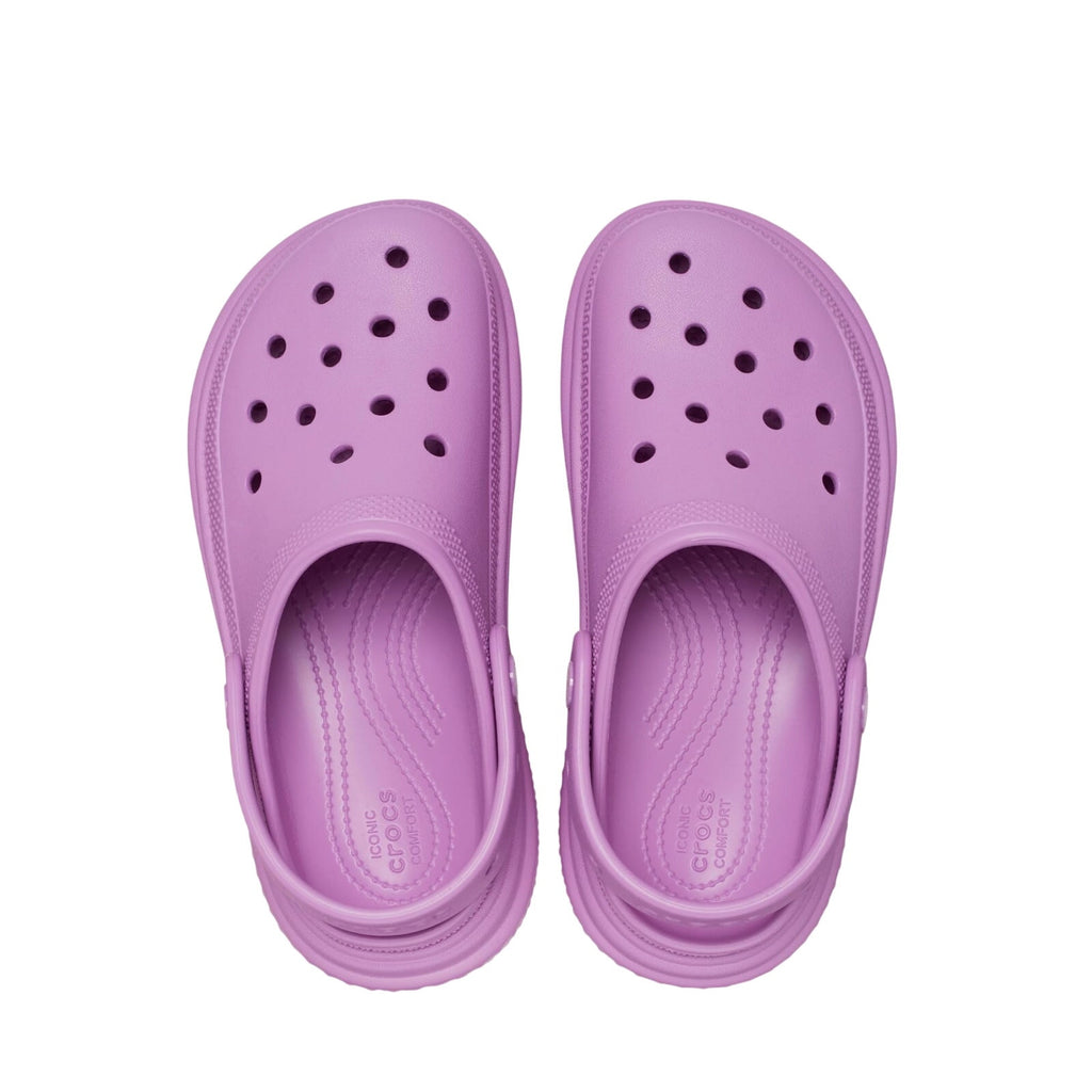 Crocs Womens Platform Chunky Stomp Clogs Size 6 Bubble Pink NWT
