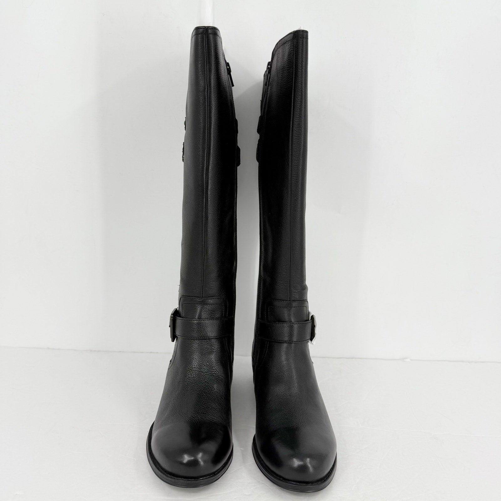 Naturalizer Womens Jessie Knee High Boots Size 8.5 WIDE Black Leather NWOB