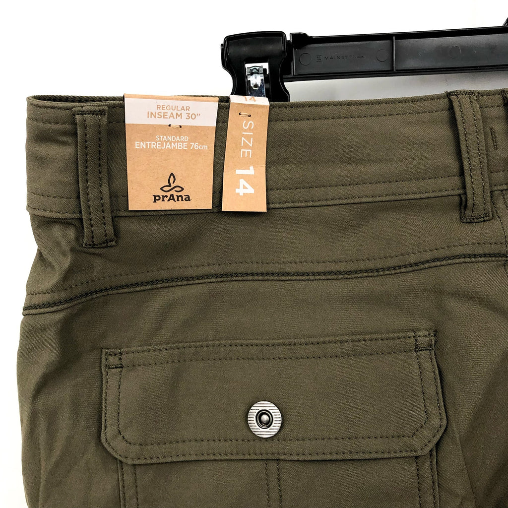 PRANA Women's Halle Straight Pants II Size 14 Reg Slate Green NWT