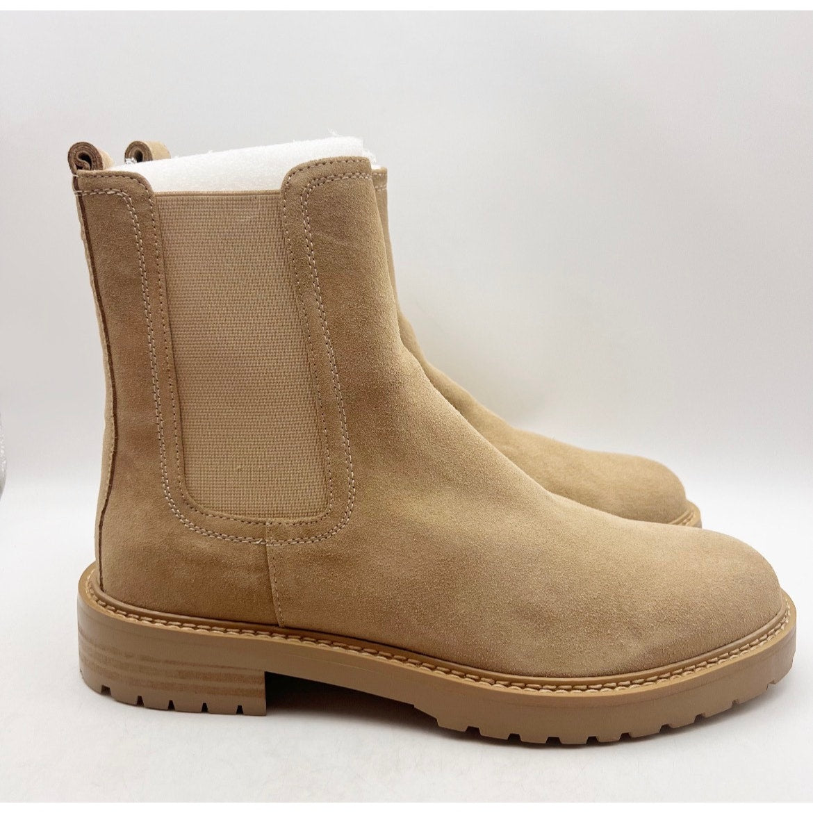 Saint Morta Men's Chunky Chelsea Boots Size 11 EU 45 Tan Suede NIB