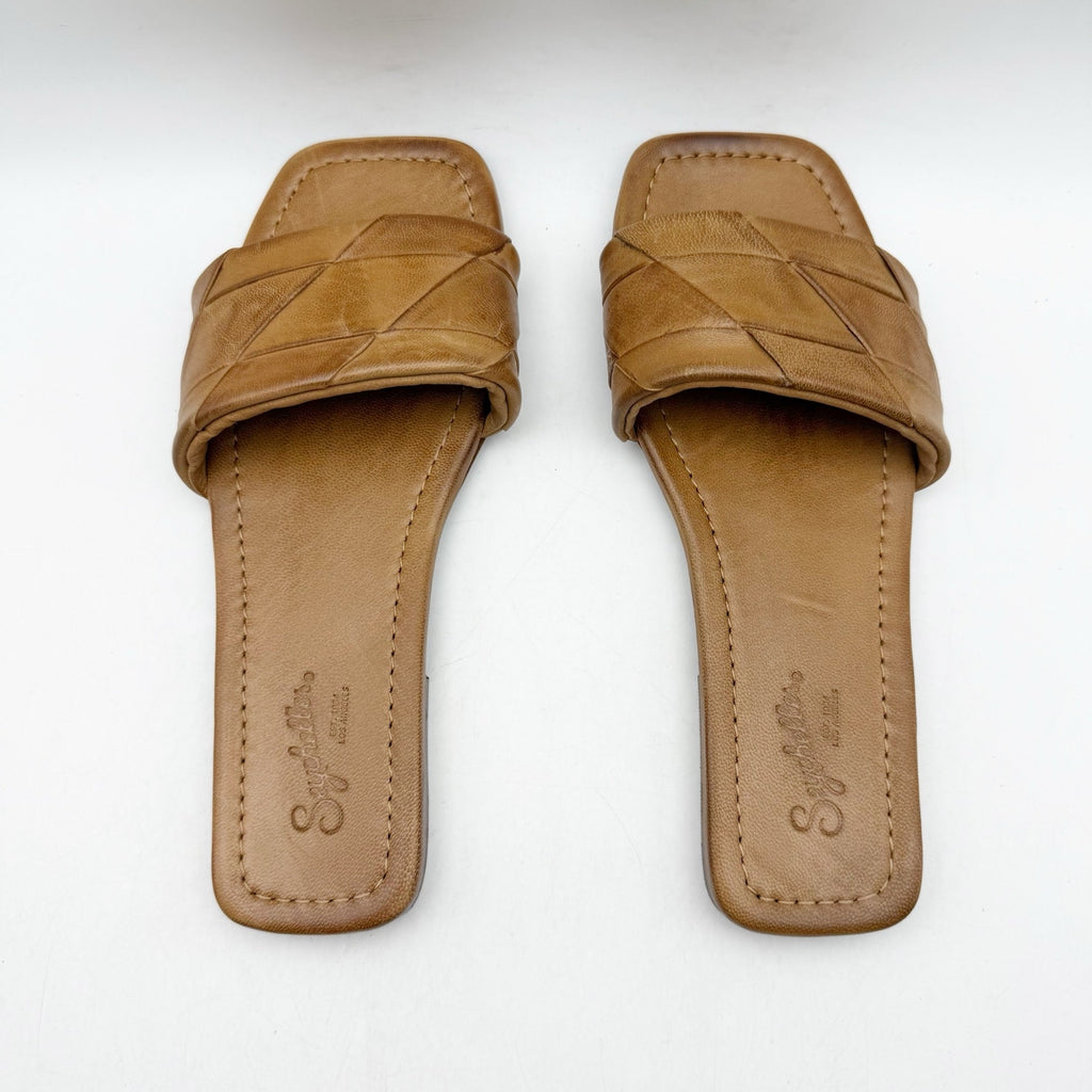 Seychelles Womens Portland Slide Sandals US 6.5 M Light Brown Leather NWOB