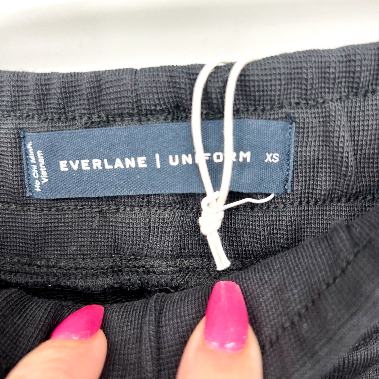 EVERLANE UNIFORM Men's French Terry Sweatpants XS Black Drawstring NWT