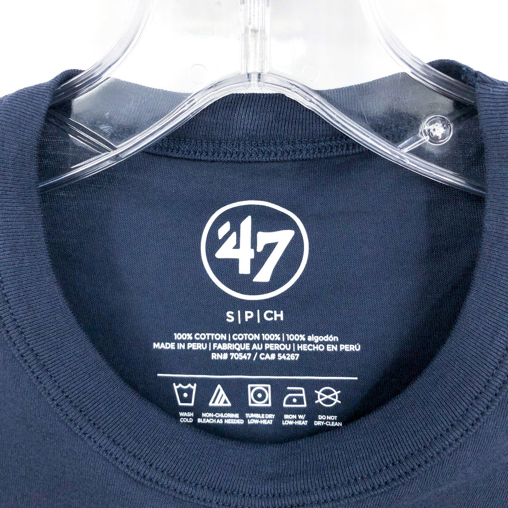 47 BRAND Men's Houston Astros Baseball Club Franklin Tee Small Atlas Blue NWT