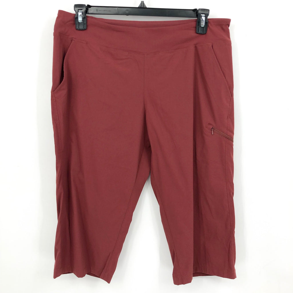 MOUNTAIN HARDWEAR Women's Dynama 2 Capri Pants XL Brick Red Pluot Hiking NWT