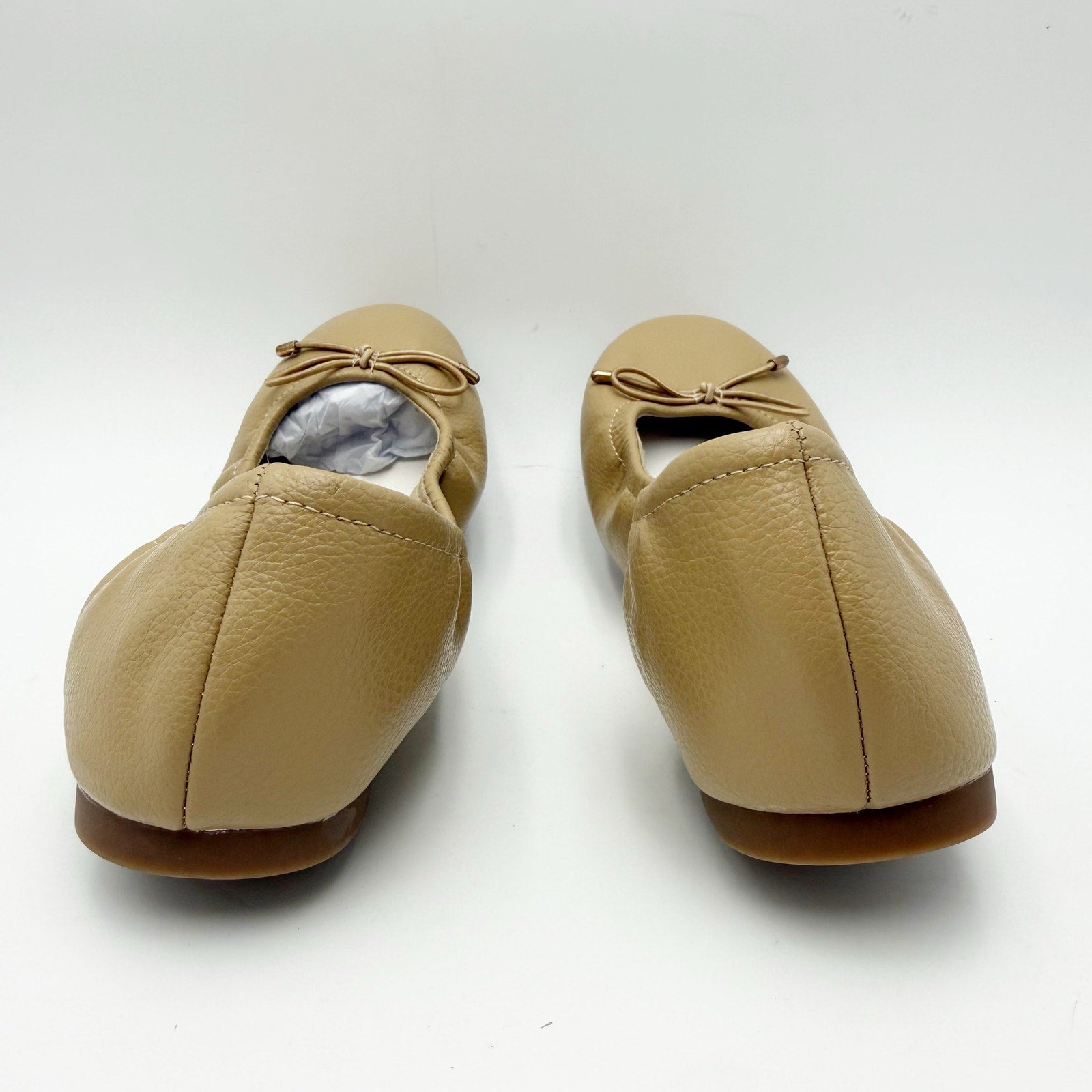 MIA Womens URI Ballet Flats Size 8.5 M Tan Beige Leather NWOB