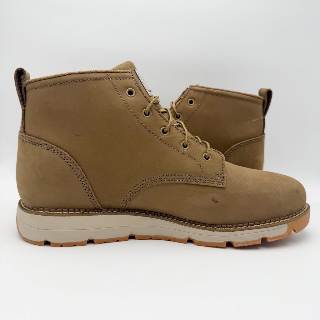 Carhartt Mens Millbrook Wedge Boots US 14 M Khaki Tan Leather Waterproof NIB