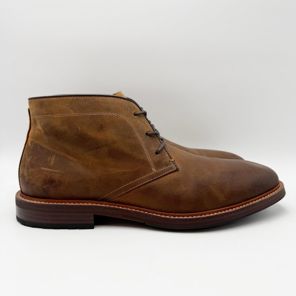 Florsheim Mens Anthem Plain Toe Chukka Boots Size 10.5 M Brown Leather NWOB