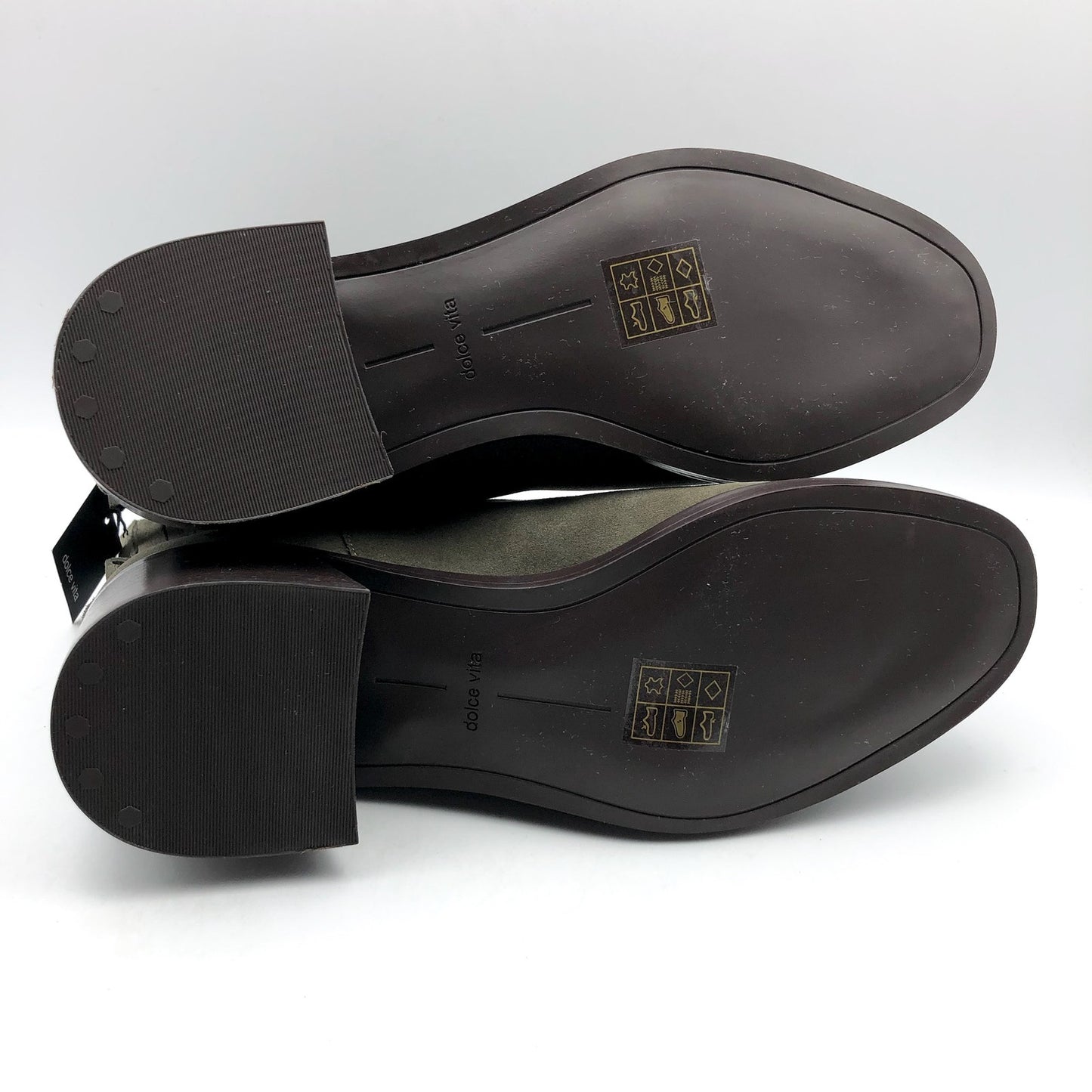 DOLCE VITA Women's Linny H2O Bootie Size 8.5 Olive Grey Suede Waterproof NIB