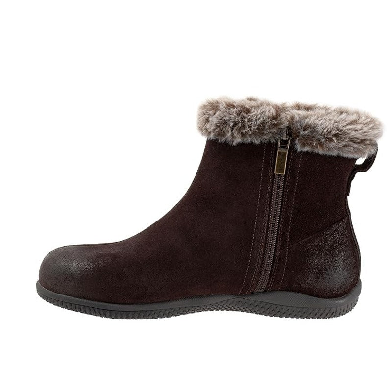 SoftWalk Womens Helena Winter Ankle Boots US 10 WW Brown Suede NIB