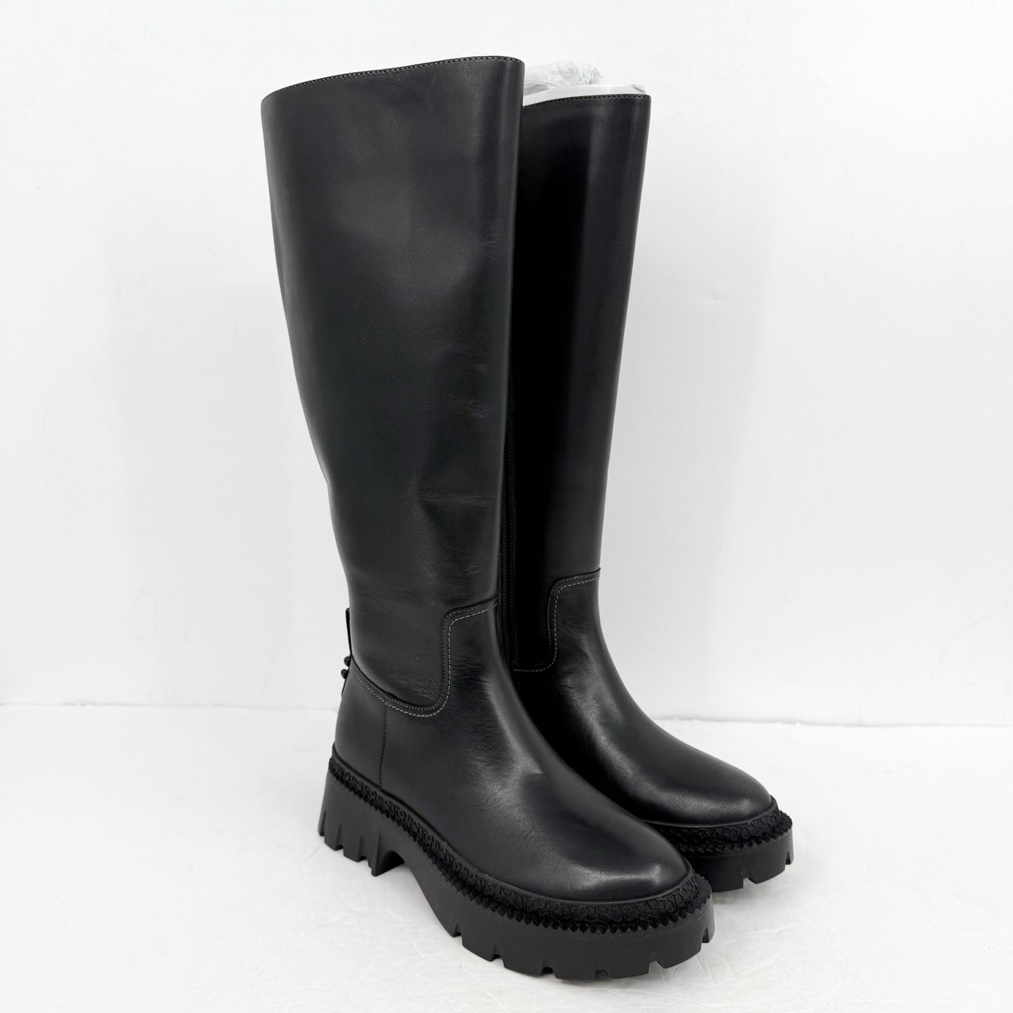Coach Womens Julietta Knee High Boot US 6.5 M EU 37 Black Leather NIB