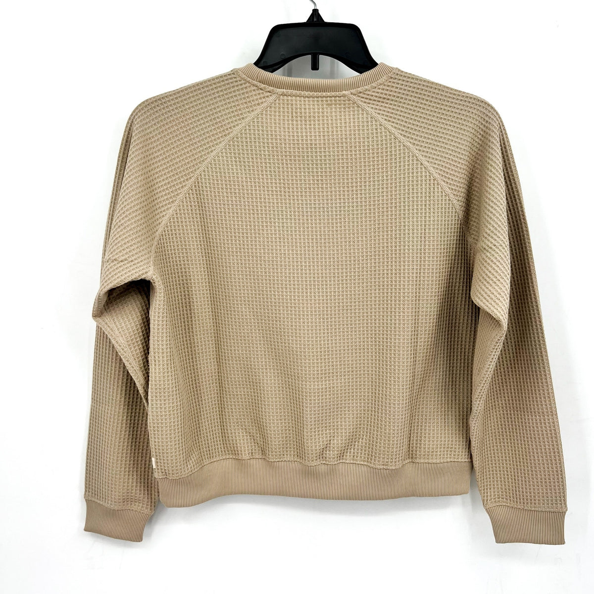 TOAD & CO Womens Bitterroot Sweatshirt Small Twine Beige Waffle Long Sleeve NWT