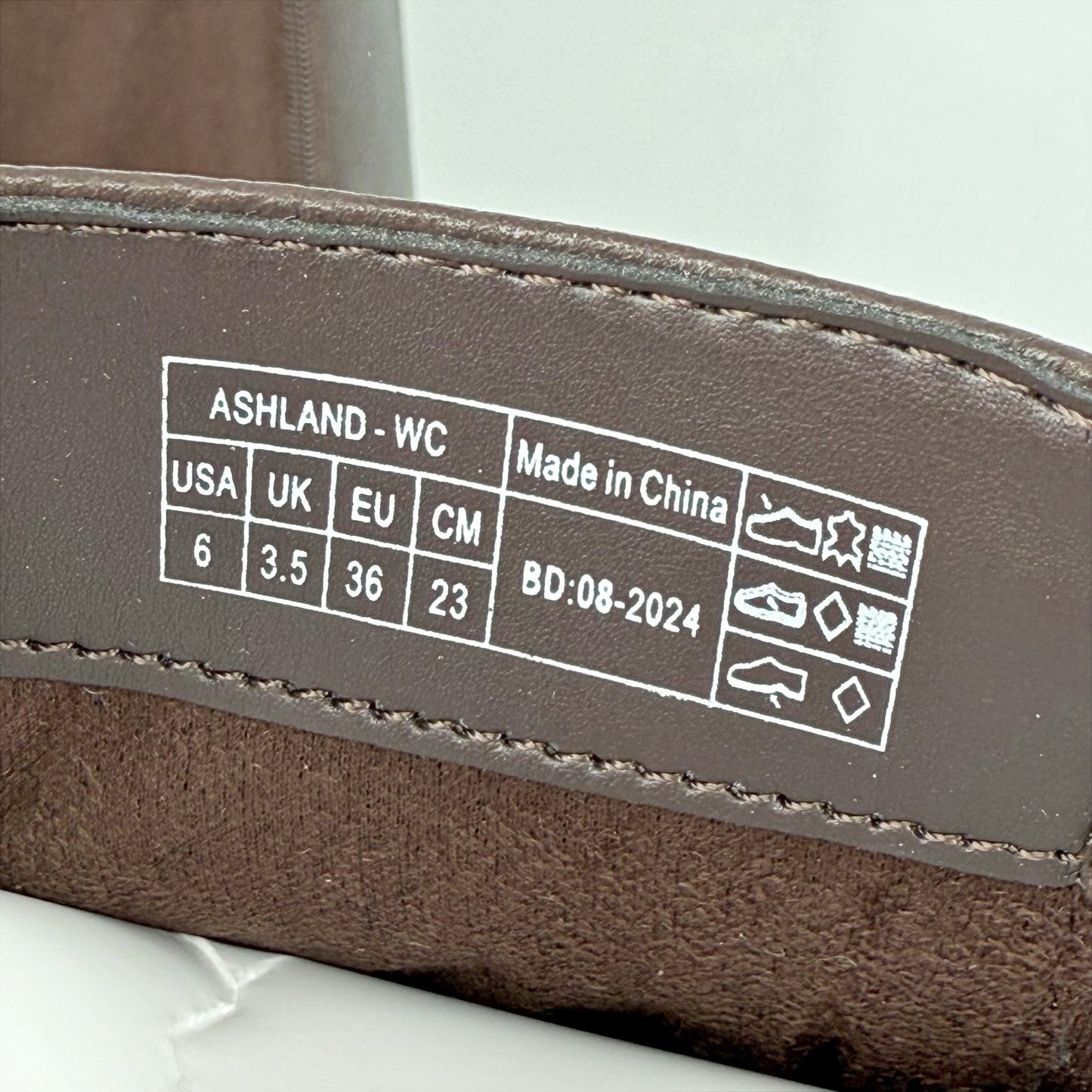 VIONIC Womens Ashland High Shaft Boots US 6M EU 36 Wide Calf Brown Leather NIB