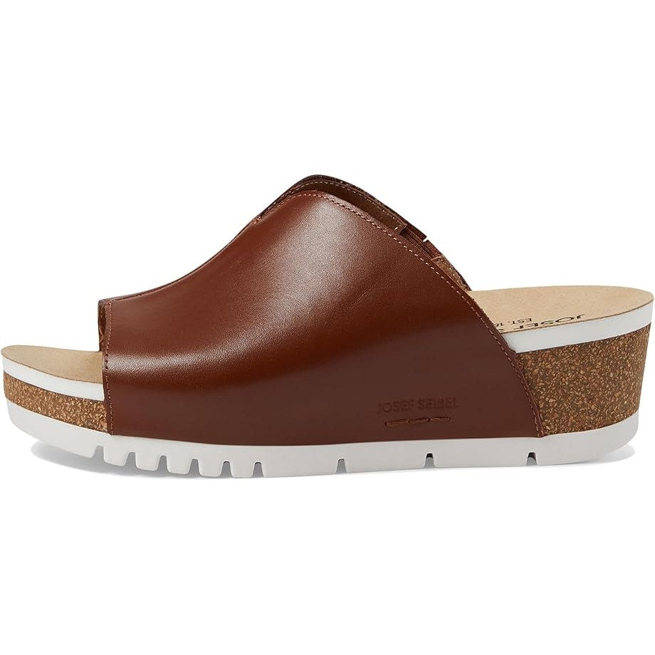 Josef Seibel Womens Quinn 01 Platform Sandals EU 42 US 11 Brown Leather NWOB