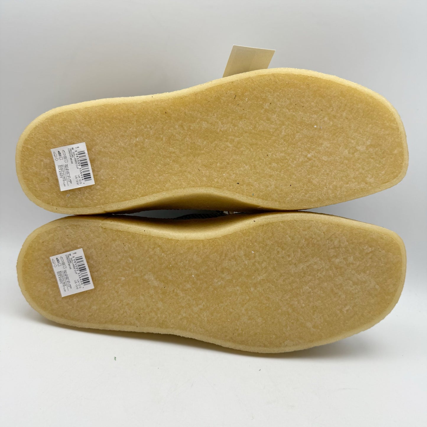 Clarks Mens Wallabee Cup Moccasin Loafers US 13 M Tan Corduroy Nubuck NIB